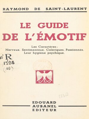 cover image of Le guide de l'émotif